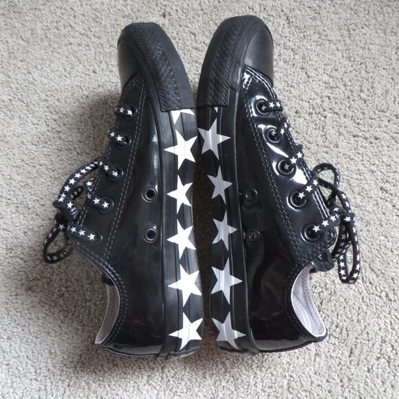 Converse&mickey mouse limited edition women/girl's black leather shoes size 5.5 - Picture 7 of 12
